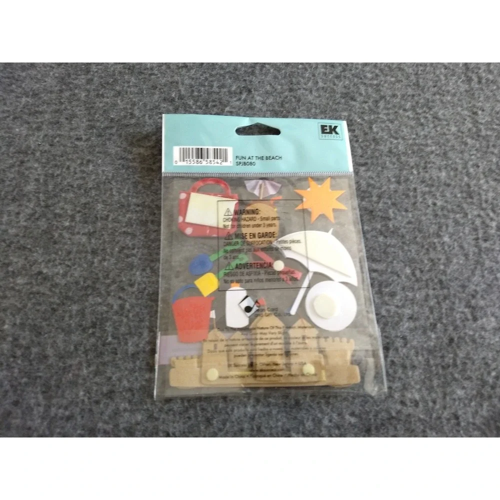 Jolee's Boutique Scrapbooking Dimensional Stickers‎ Beach & Shore Lot of 3 NEW